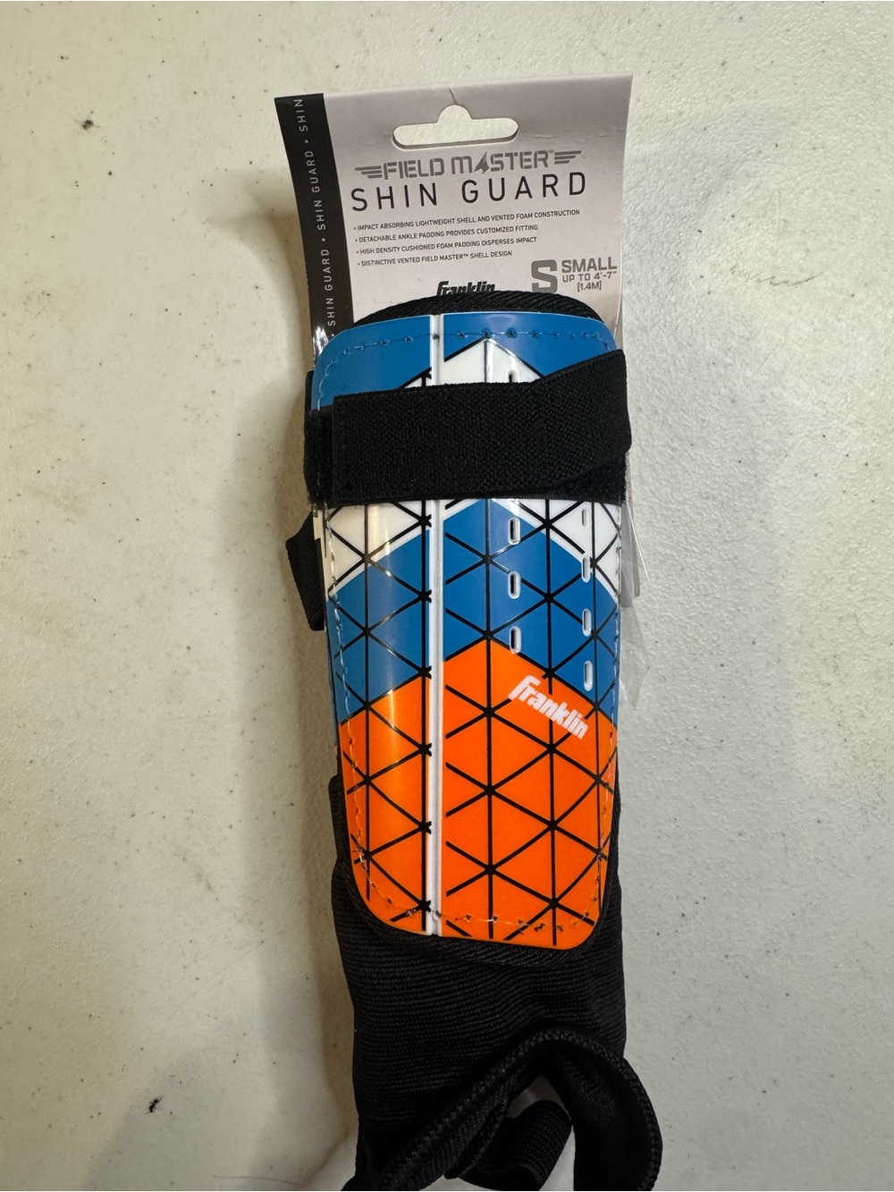 Franklin Field Master Shin Guard - Blue & Orange